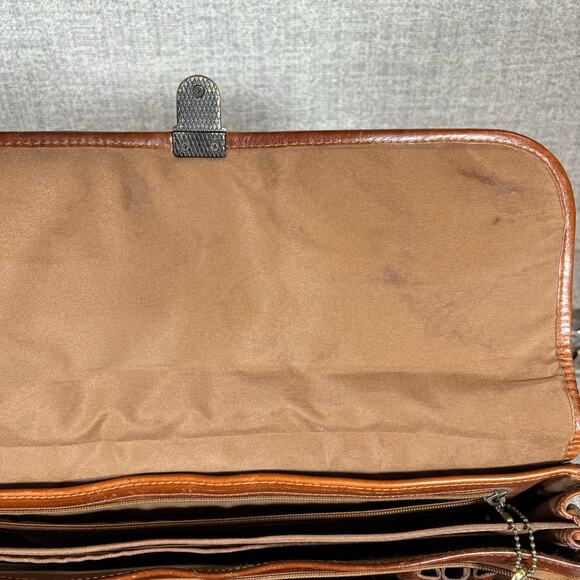 Vintage Wilson Leather Briefcase Tan Locks - Picture 6 of 9